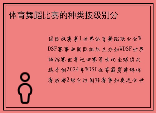 体育舞蹈比赛的种类按级别分